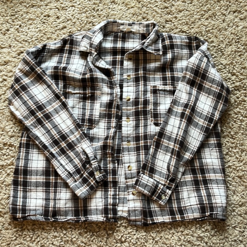 pacsun brown flannel